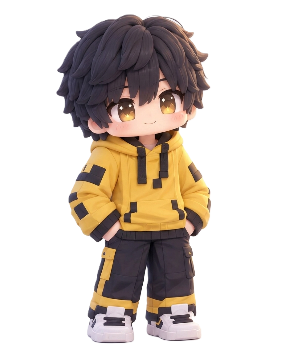 Abhay in his yellow and black outfit